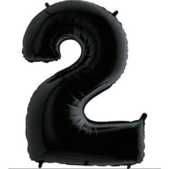 Balão Nº 2 Preto Grab 40