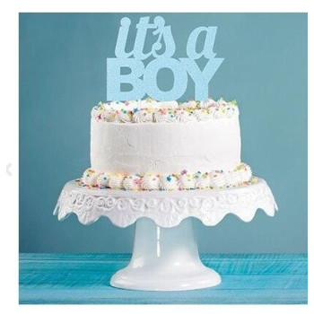 topo de bolo glitter it's a boy