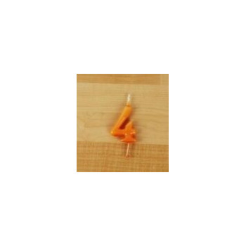 Vela Aniversário nº4- 6cm Laranja