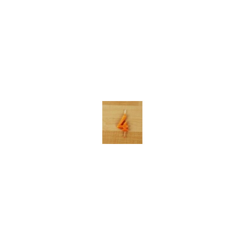 Vela Aniversário nº4- 6cm Laranja