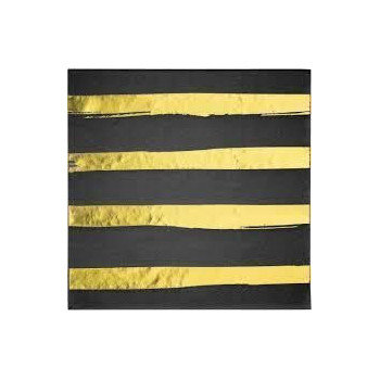guardanapos black and gold foil