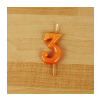 Vela 6cm N3 Laranja