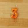 Vela 6cm N3 Laranja