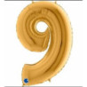 Balão Foil 40 Nº 9 Dourado