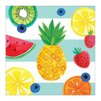 16 Guardanapos 33x33cm Salalda de frutas