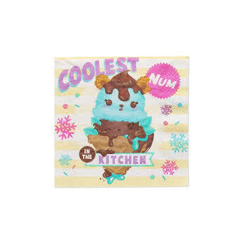 16 guardanapos Num Noms 33x33 cm