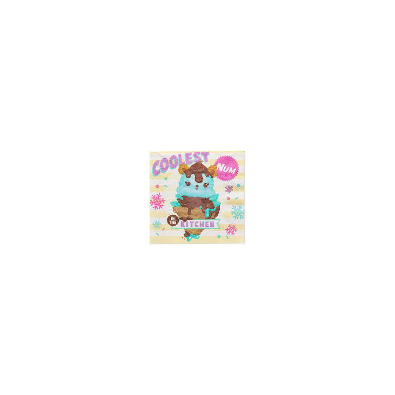 16 guardanapos Num Noms 33x33 cm