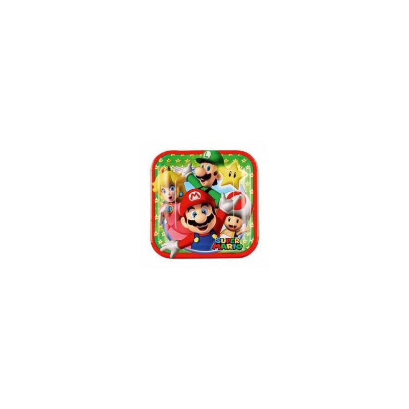 Pratos Pequenos Super Mario 8  unidades