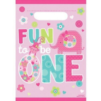 8 sacos festa 1º aniversário menina