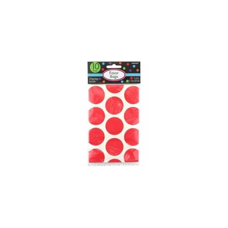 Favor Bags Bolas Vermelho 10 unidades