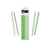 10 palhinhas bolas branco e verde