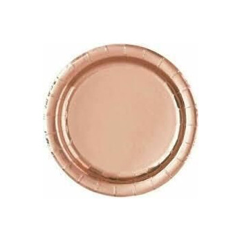 8 Pratos 20cm Rose Gold