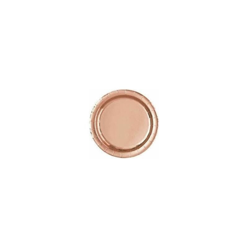 8 Pratos 20cm Rose Gold