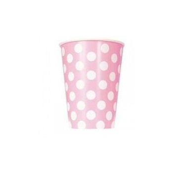 Copos bolas rosa bébé