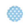 8 Pratos 17.1 cm bolas azul claro