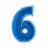 Balão Foil Nº 6 Azul Grab 40