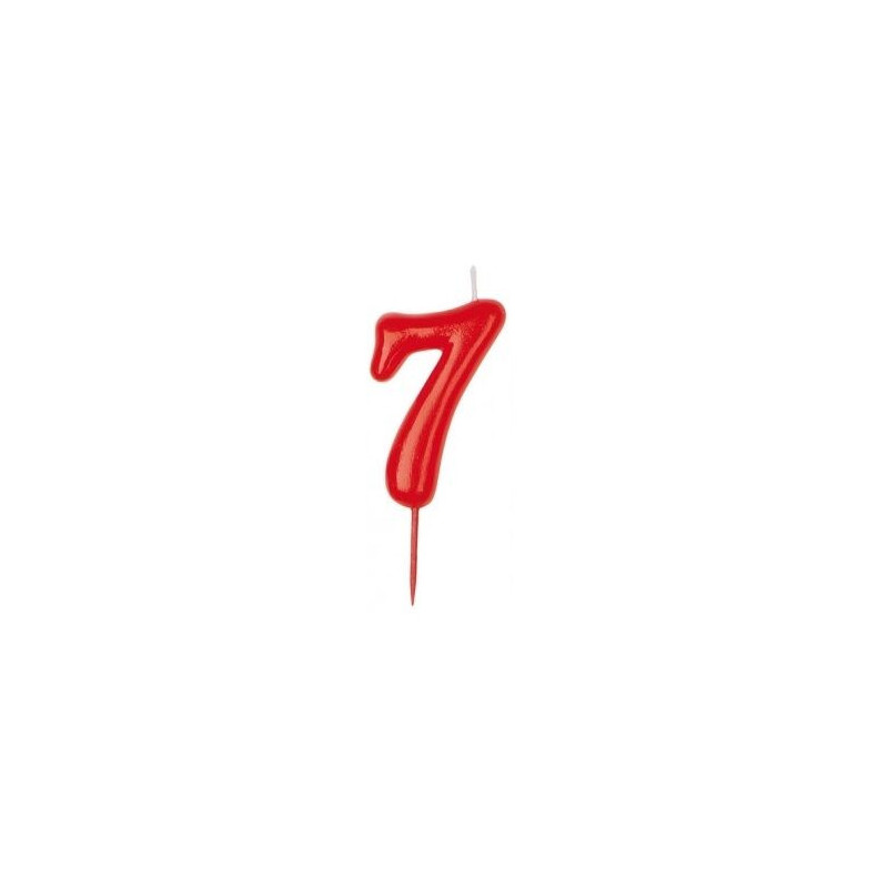 Velas c/ numero vermelhas 7