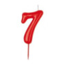 Velas c/ numero vermelhas 7