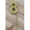Número 8 eferovite ouro 8cm