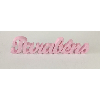 Palavra Parabens Pequeno Esferovite  Rosa