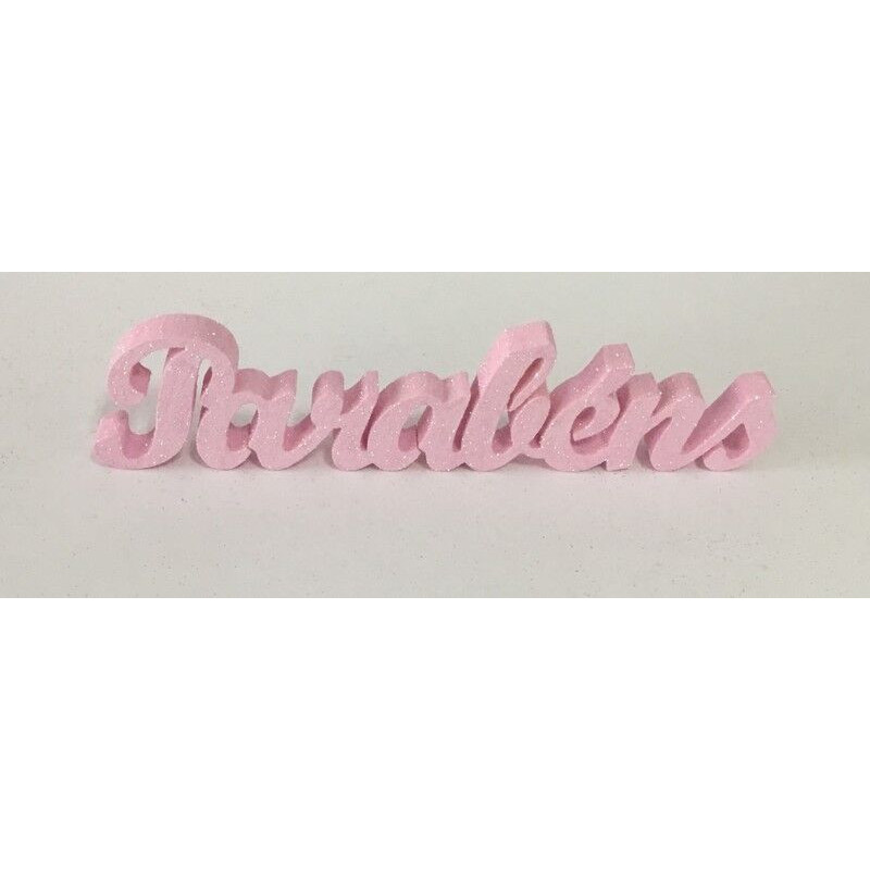 Palavra Parabens Pequeno Esferovite  Rosa