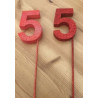 Número 5 esferovite vermelho 8 cm