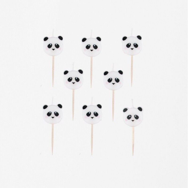 8 velas mini panda