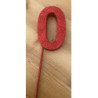 Número 0 esferovite vermelho 8 cm