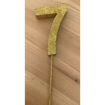 Núemro 7 eferovite ouro 8cm