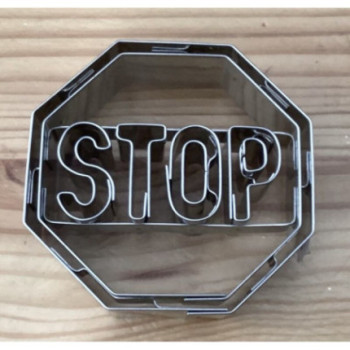 Cortador em metal, sinal stop, 5cm