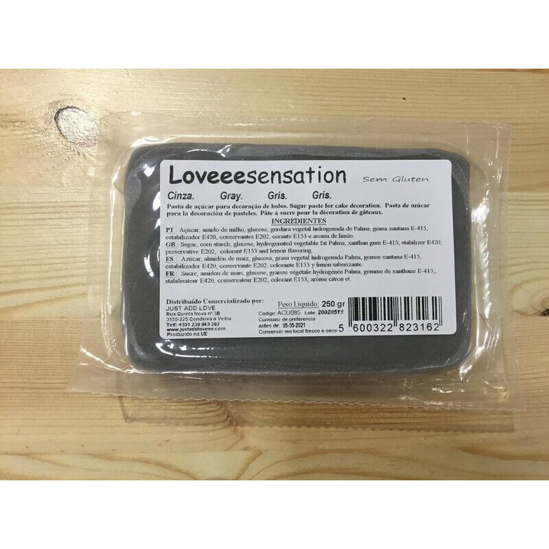 Pasta Loveeesensation cinza 250 gr.