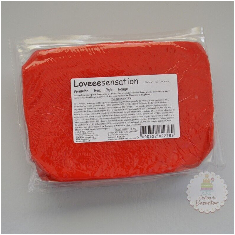 Pasta Loveeesensation vermelho 1 kg