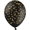 6 balões látex bats preto 30 cm
