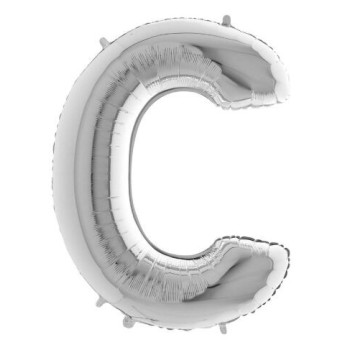 Balão foil letra c 40” prata