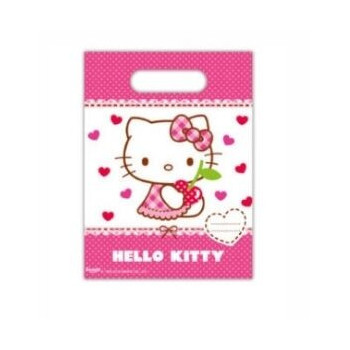 6 Sacos oferta Hello Kitty corações