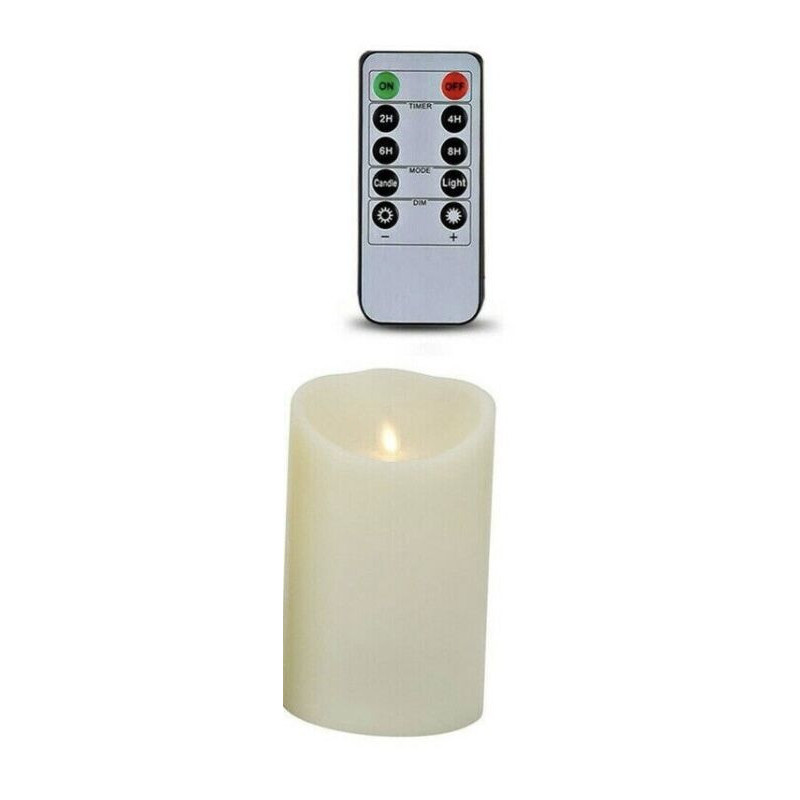 Vela led de cera com comando