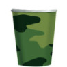 8 Copos de Papel 266 ml camouflage