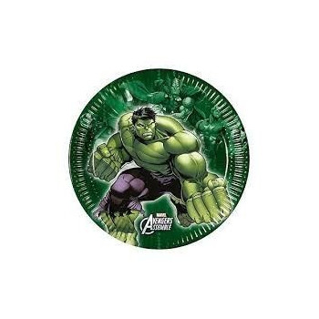 8 Pratos 20 cm Avengers