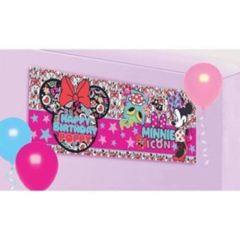 Grinalda personalizável  120 x 45 cm Minnie