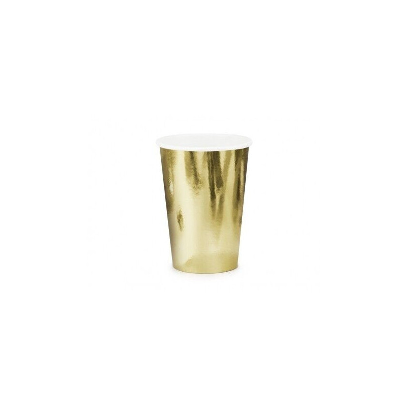 6 Copos dourados 220 ml