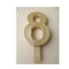 Vela Nº8 13cm Dourado