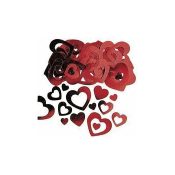 Confettis corações vermelhos 14g