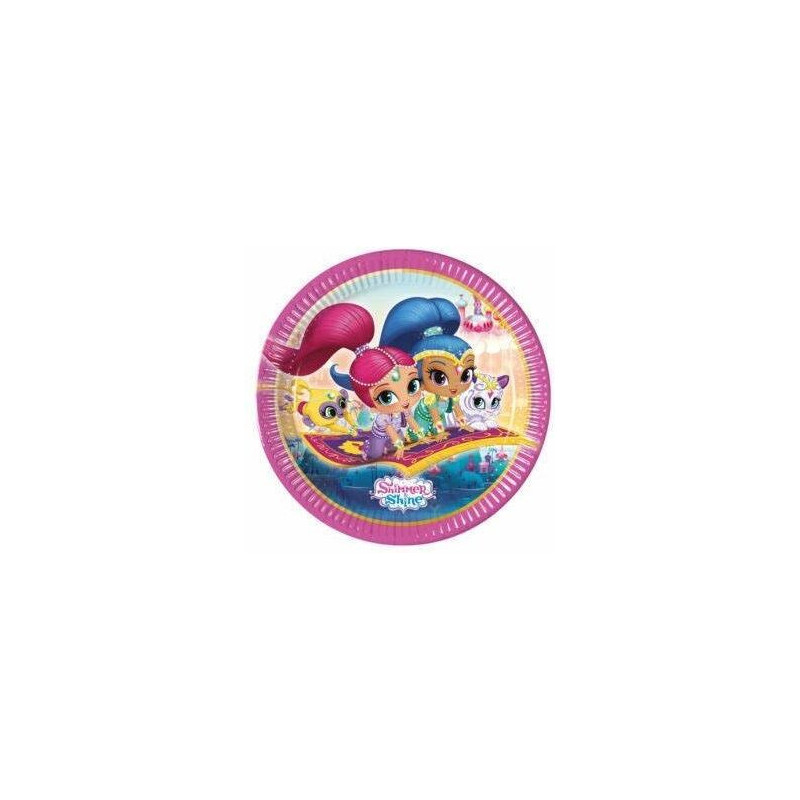 8 Pratos 23 cm - Shimmer and Shine