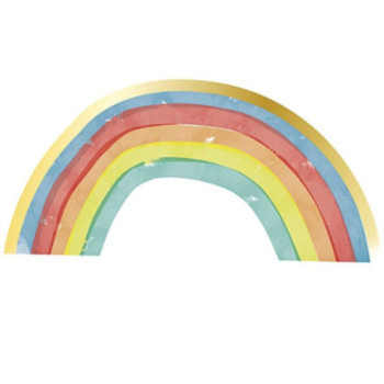 16 Guardanapos Recortados 33 x 33 cm Rainbow