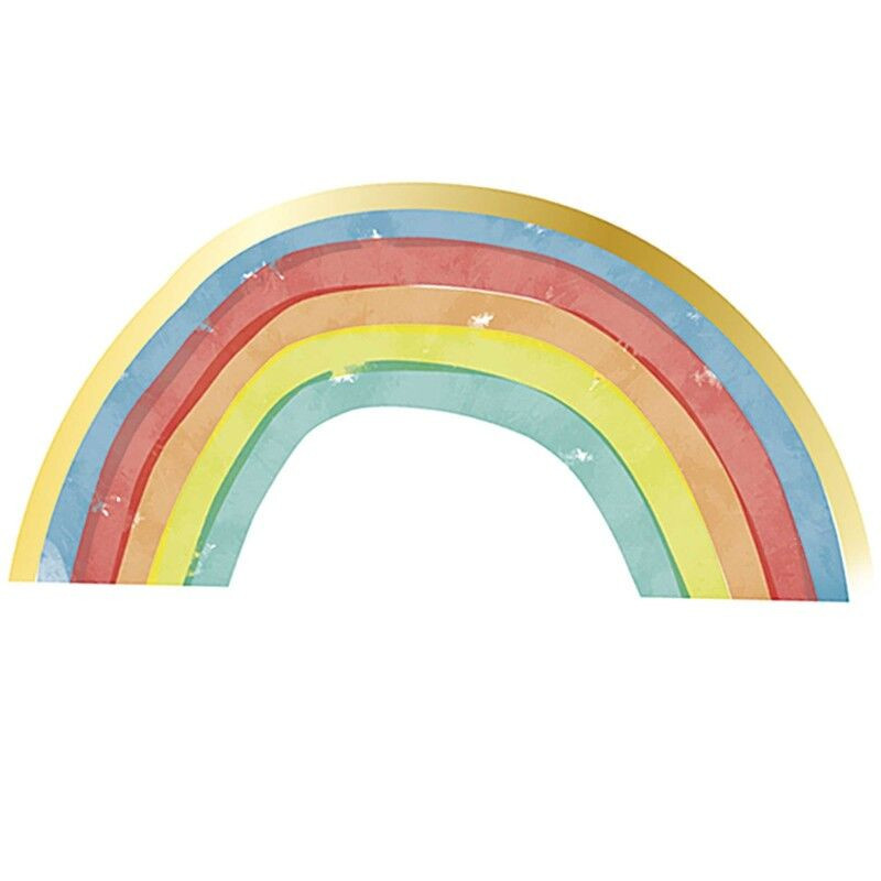 16 Guardanapos Recortados 33 x 33 cm Rainbow
