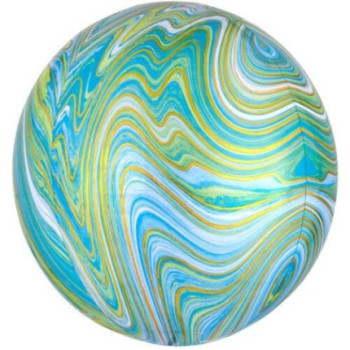 Balão Orbz Marblez azul/verde
