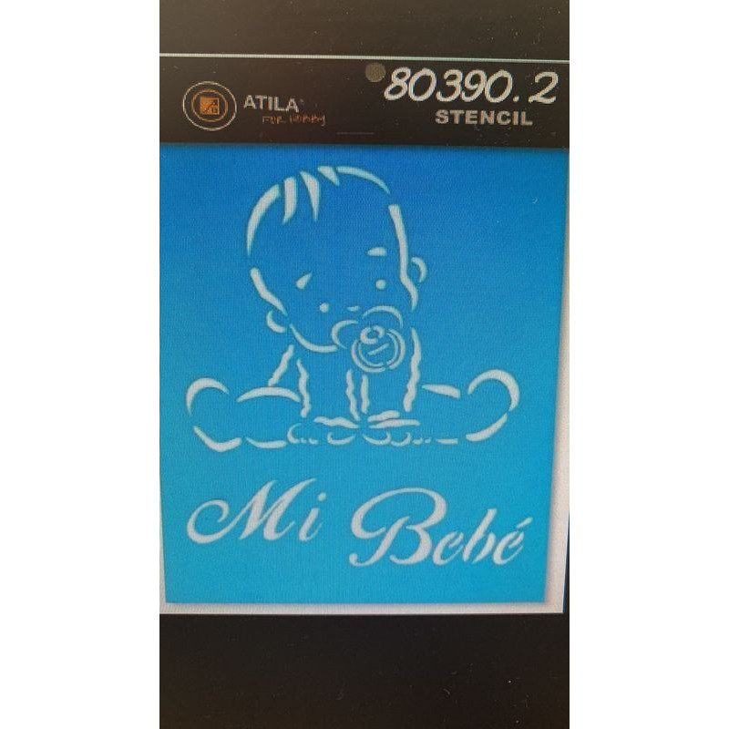 Stencil “Mi bebe” 15x20 cm