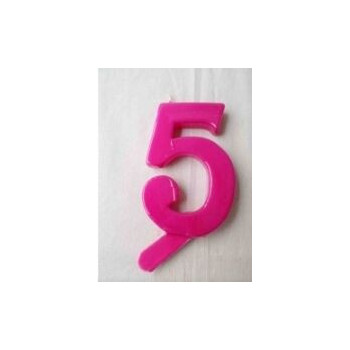Vela Aniversário N5 13cm Magenta