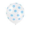 Saco 10 baloes 32 cm impressos bolinhas azuis