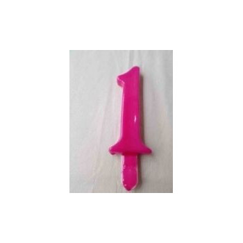 Vela Aniversário N1 13cm Magenta